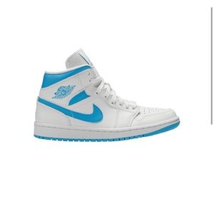 air jordan 1 mid unc blue size 7